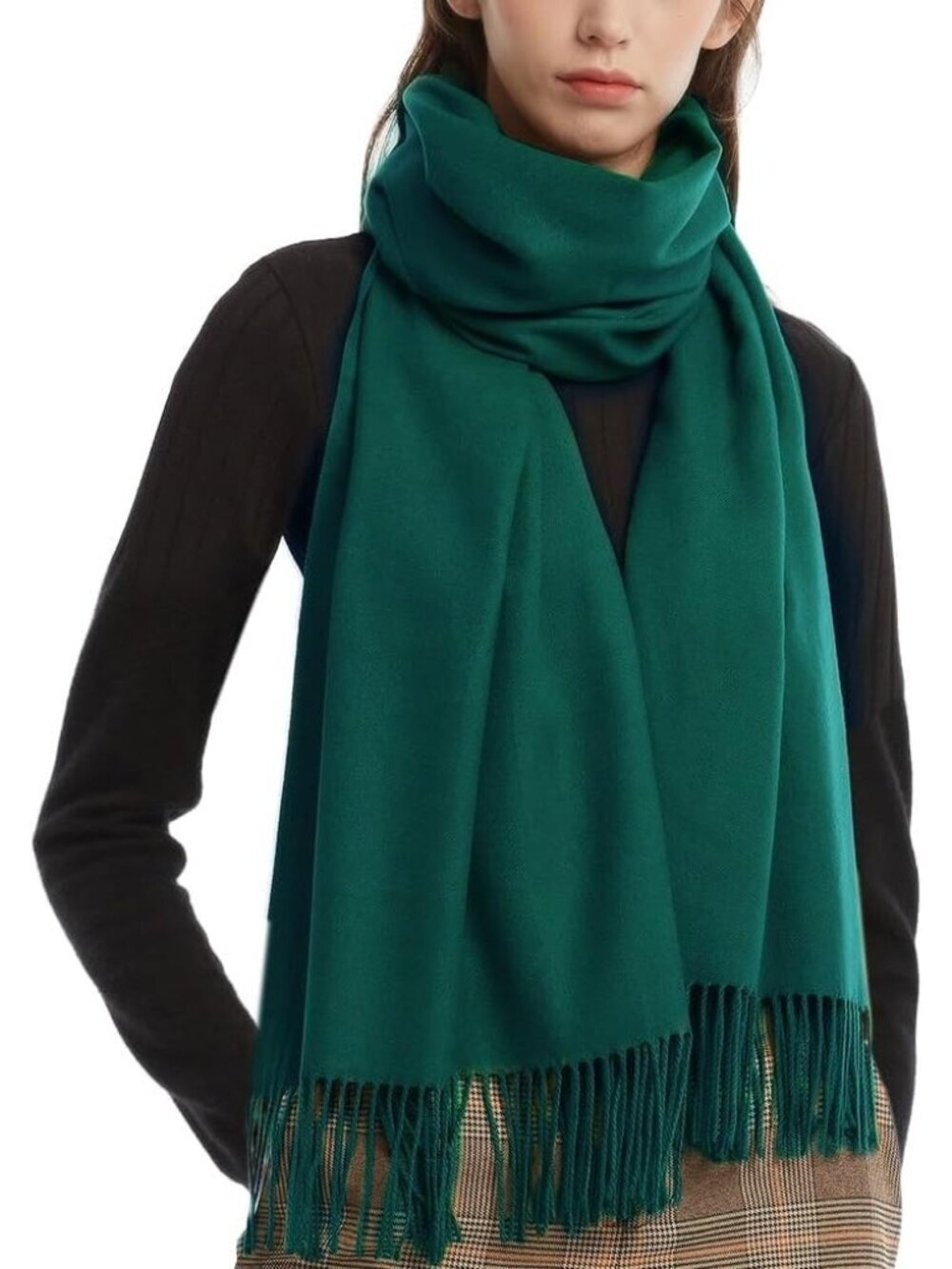 Women's Green Evening Dresses Blanket Imported Pashmina Shawl Scarves